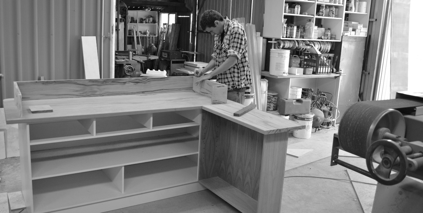 Jarrimber workshop making custom furniture