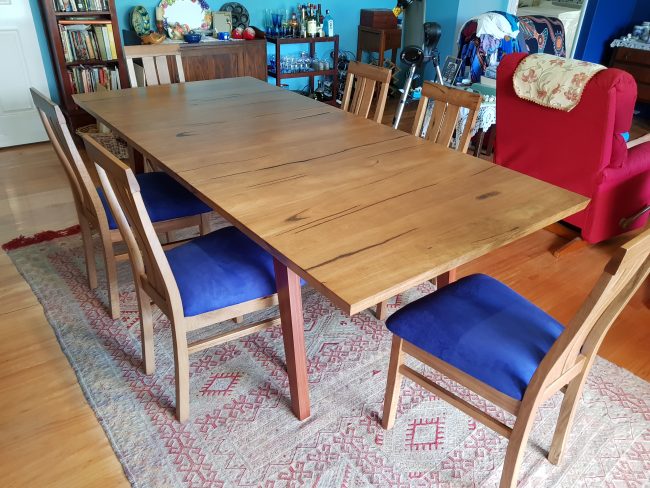 Rectangular Marri Dining Table with Chairs