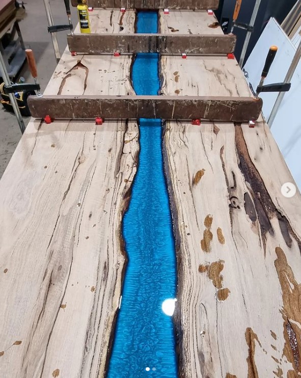 A monster 4m River Resin Table by Jarrimber