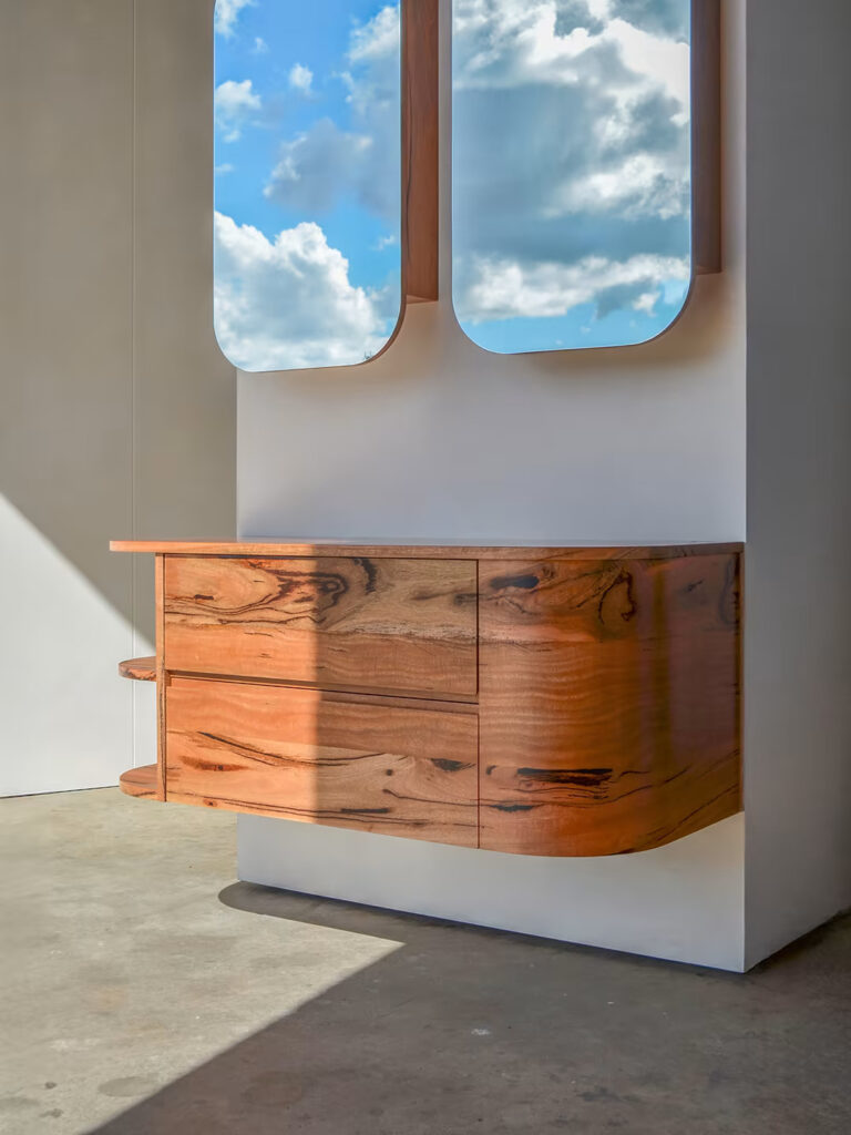 custom made timber vanity