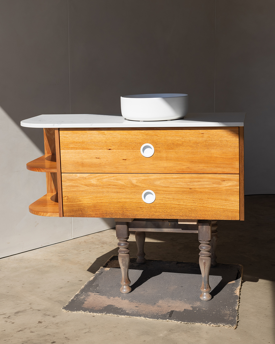 Bicton 1200mm Stone Top Bathroom Vanity - Image 2